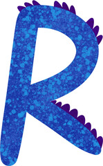 Alphabet 'R' Letter Dinosaur. Engaging and Educational Wall Art for Kids' Learning and Decor