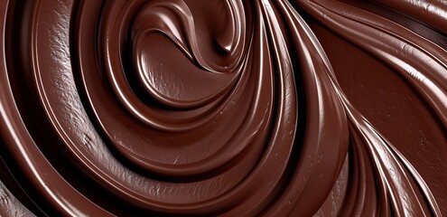 Wavy chocolate jam with light from above