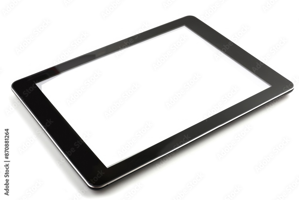 Aufkleber a tablet computer with a blank screen on a white surface