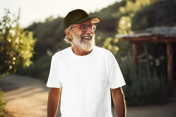 Obraz premium Men's t-shirt png mockup, transparent design