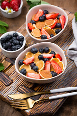 Sweet pancake cereals with berries