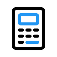 calculator line color icon