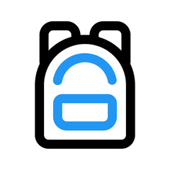 Obraz premium school bag line color icon