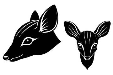 duiker dunnar silhouette vector illustration 