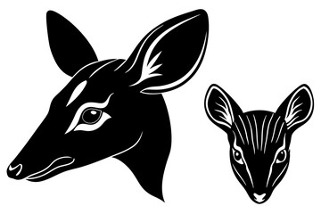 duiker dunnar silhouette vector illustration 