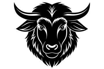 takin head icon silhouette vector illustration 