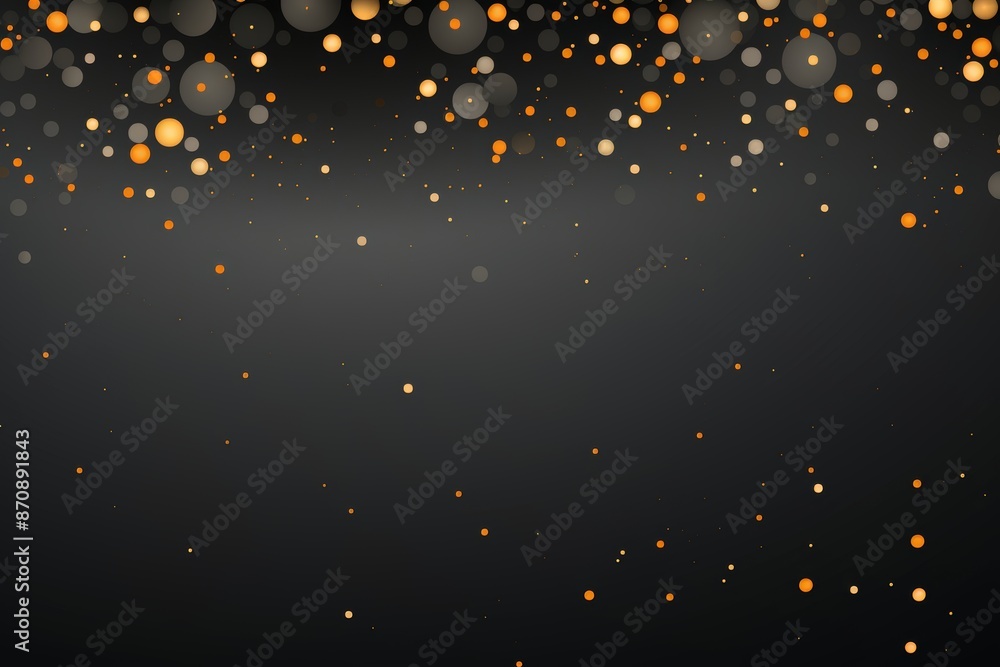 Poster orange confetti on graphite background with space for text, ideal for adding personalized messages