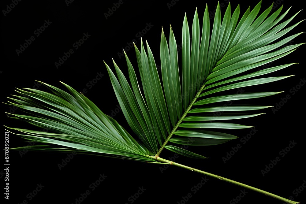 Poster minimalistic design palm leaves isolated on white background for versatile use in various projects