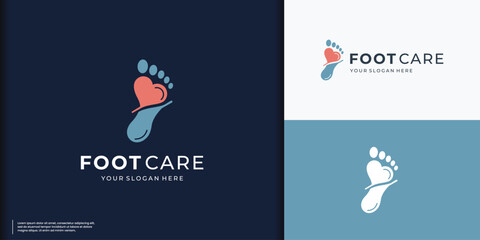 feminine foot care logo design inspiration. vector illustration
