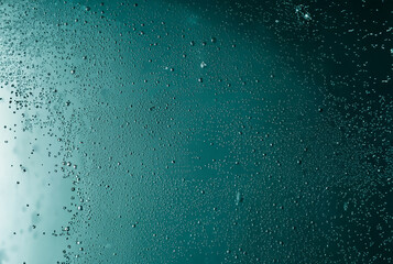 Microscopic Air Bubbles in Abstract Turquoise Background