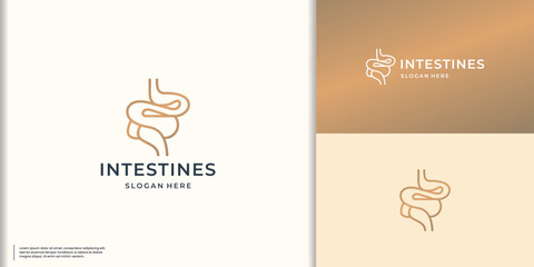 Fototapeta premium vector illustration of intestine logo design