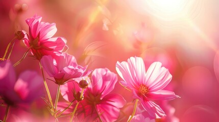 Pink Flower and Sunlight