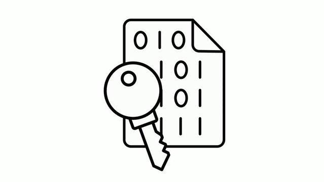 Public and Private API key encryption animated video, Secure Hash Algorithm footage, Cloud computing and Web Hosting services Clip, RSA Decryption Client Secret Certificate animation