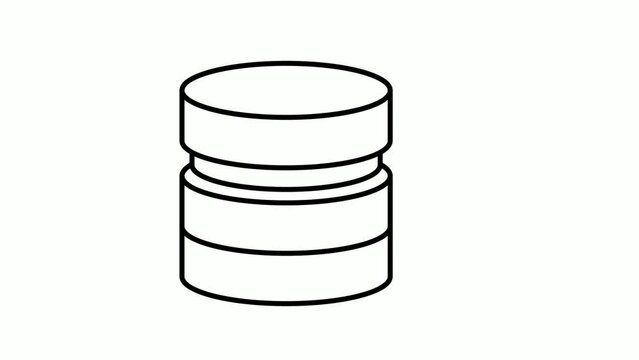 Database Server Recovery and Reboot animated video, Restart or Restore machine footage, Data backup Machine clip, Cloud computing and Web hosting services animation
