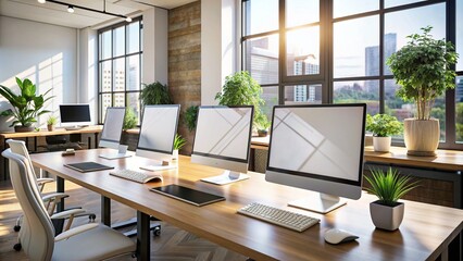 Graphic designer workplace with