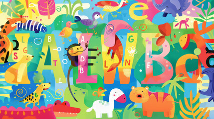 Obraz premium A vibrant illustration of the alphabet