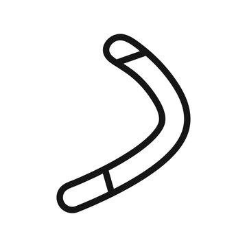 recommend clip art: Boomerang Icon Black line art vector