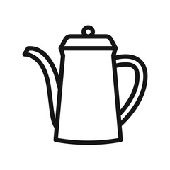 coffee pot icon Black line art vector