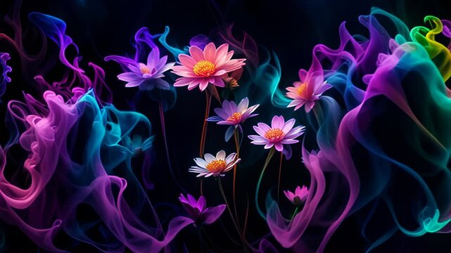 Beautiful background with glowing colors