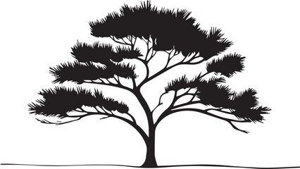 silhouette of a tree