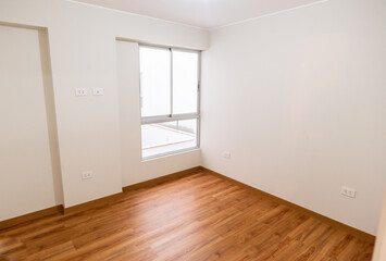 empty room with door and window