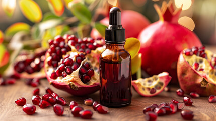  Pomegranate Seed Oil in a Glass Dropper Bottle