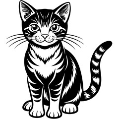 Cute Cat Vector Illustration for Animal Lovers