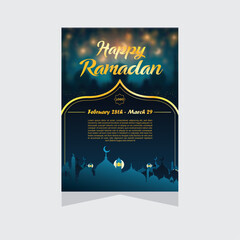 Ramadan Mubarak A4 Flyer Templet