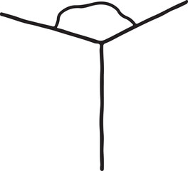 天井の雨漏り線画