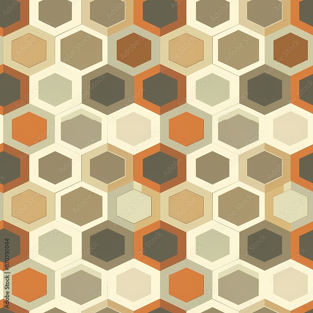 Poster abstract geometric pattern of hexagons