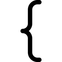 Bracket Icon. Curly Braces for Graphic Design. Vector Stock Illustration