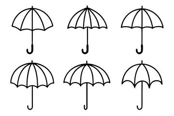 Umbrella icon set. Vector illustration