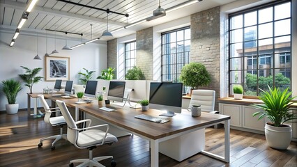 Graphic designer workplace with