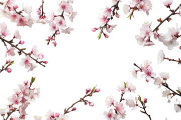 Fototapeta premium Cherry Blossom Branches Frame