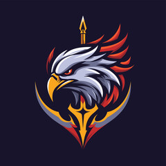 Illustrated Eagle Mascot: Logo, Mascot, Illustration, Vector Graphic for Sport and E-Sport Gaming Teams