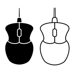 Computer Mouse. Single icon. Icon vector illustration 