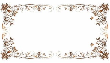 Elegant Floral Frame Design with Intricate Swirls and Accents