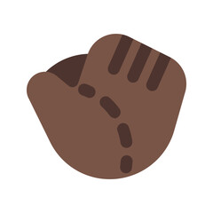 baseball glove flat icon