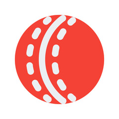 cricket ball flat icon