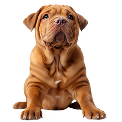 Obraz premium Young Shar Pei isolated on white background, transparent background 