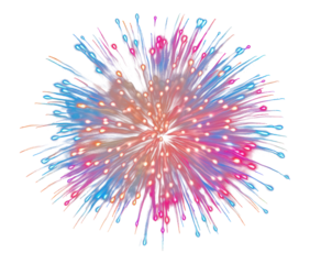 PNG Colorful firework fireworks night black background