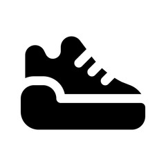running shoe glyph icon