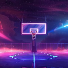 A basketball hoop game interface 