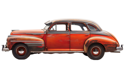 old car with transparent background 