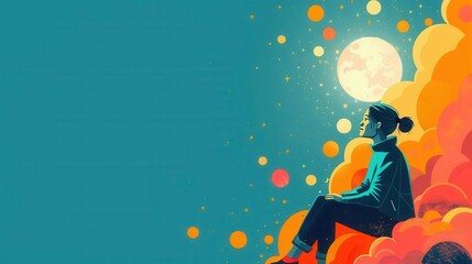 Naklejka premium Learning innovation, creative teaching, flat illustration