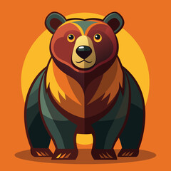 brown bear vector
