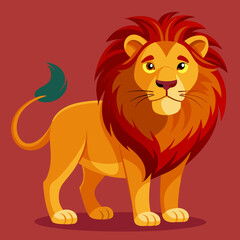 lion cartoon isolated on white