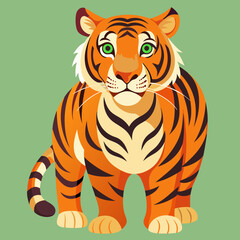 tiger cartoon isolated on white