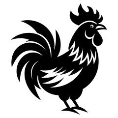 Vibrant Rooster Vector Illustration for Farm and Art Projects