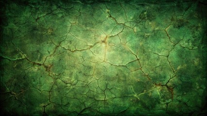 Textured green background with subtle cracks.